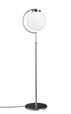 Abbildung der Bauhaus DSL 23 Stehleuchte von Tecnolumen mit weißem Kugelschirm.